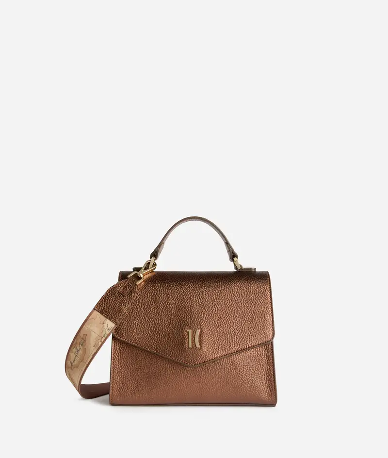 Winter Lux mini tote Bronzo