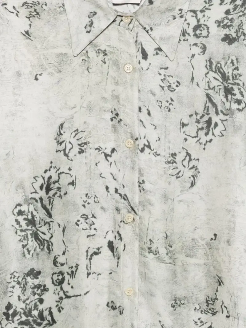 Camicia con Stampa Floreale Argilla miniatura 3