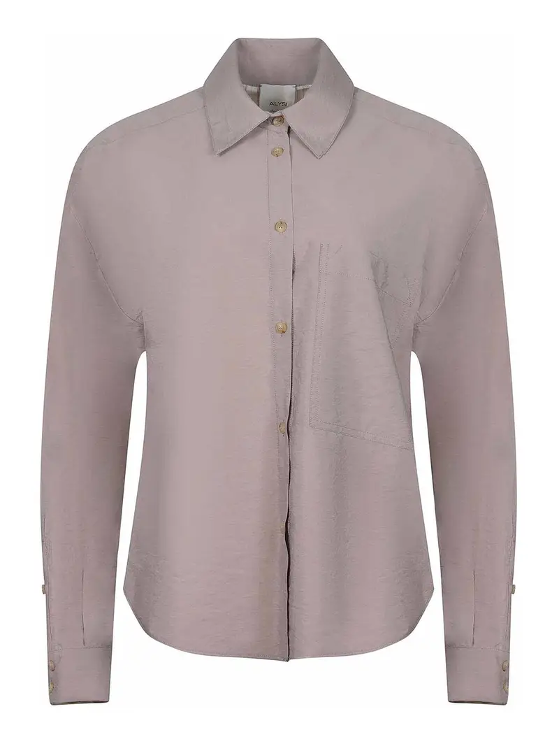 Camicia In Seta Marrone