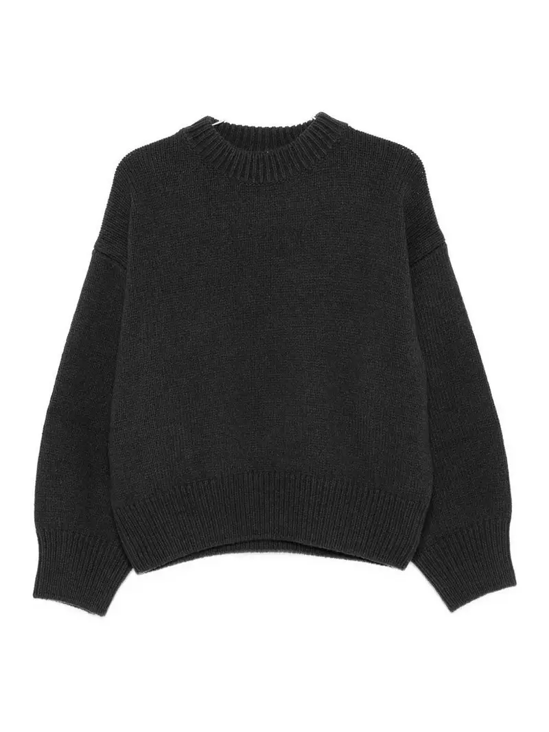 Maglia Girocollo In Lana Grigio