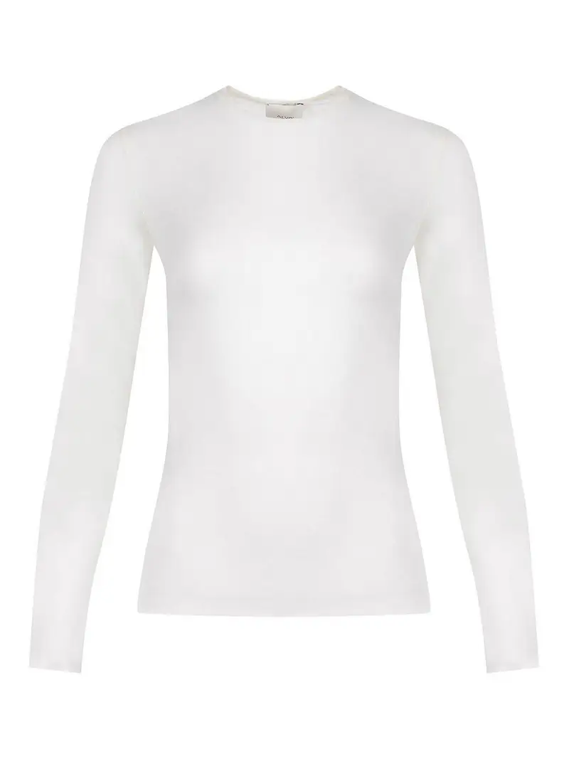 Maglione Realizzato In Misto Lana Crema