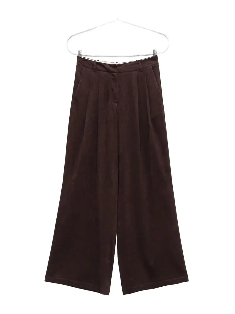 Pantaloni a gamba larga Marrone