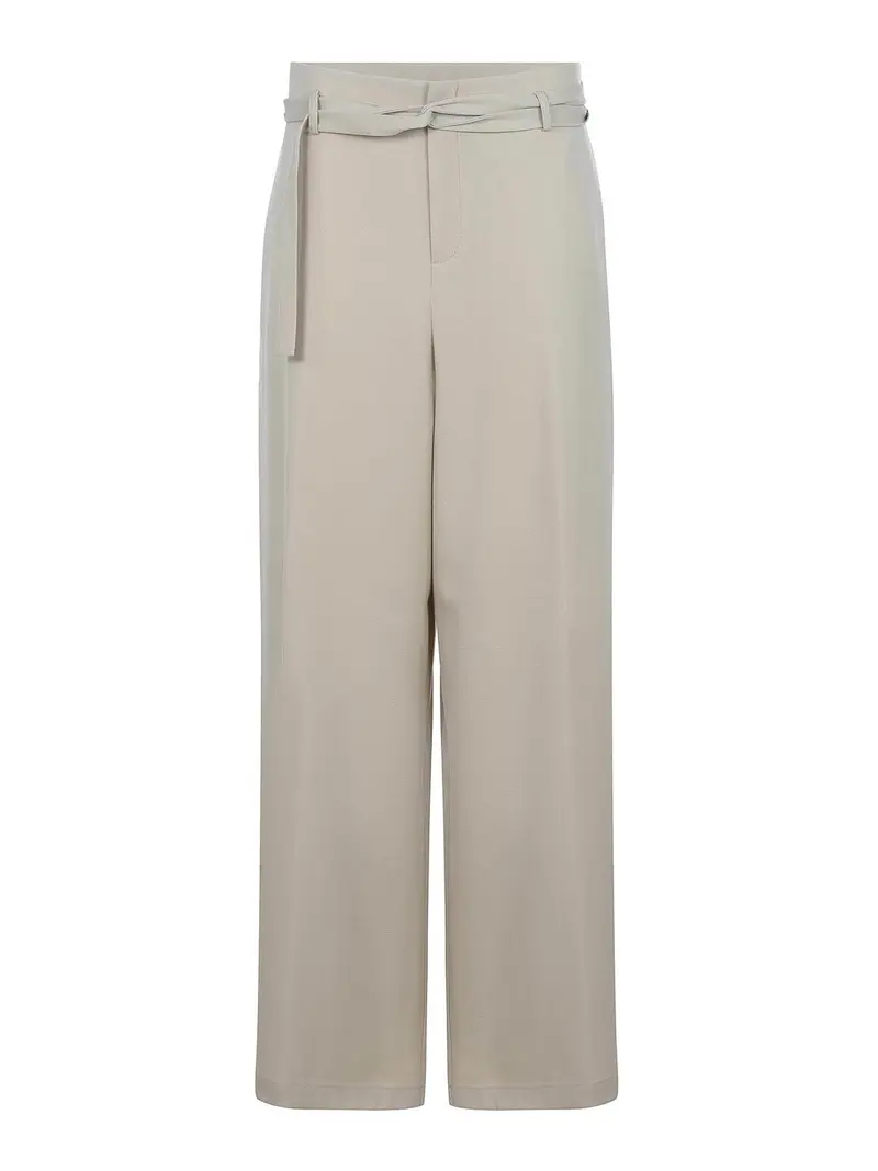 Pantaloni In Lana Beige