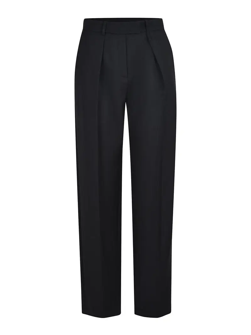 Pantaloni Realizzati In Misto Lana Nero