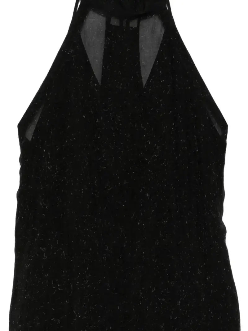 Alysi Caftano Donna Nero in Altre Fibre miniatura 2