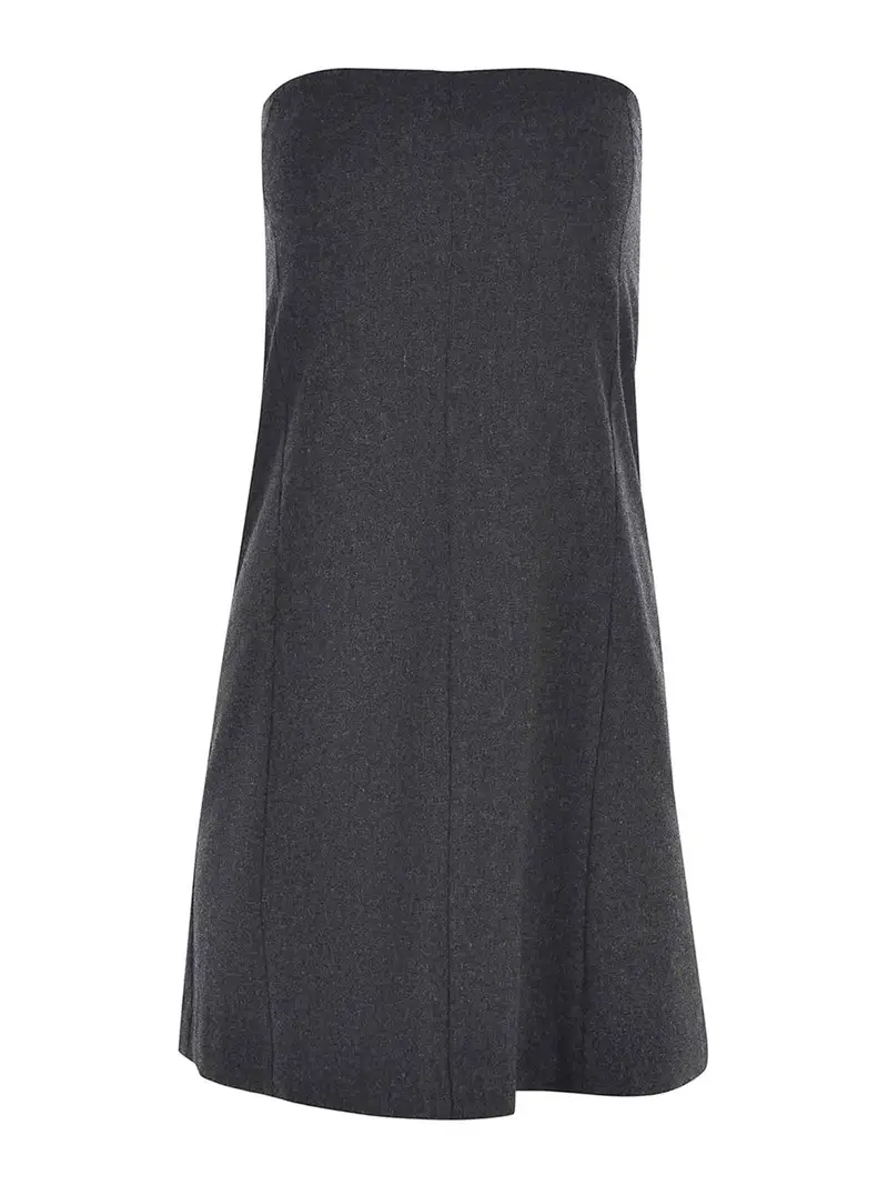 Vestito in miscela di lana Grigio