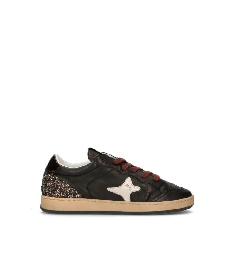 Sneaker donna nera in pelle Vario