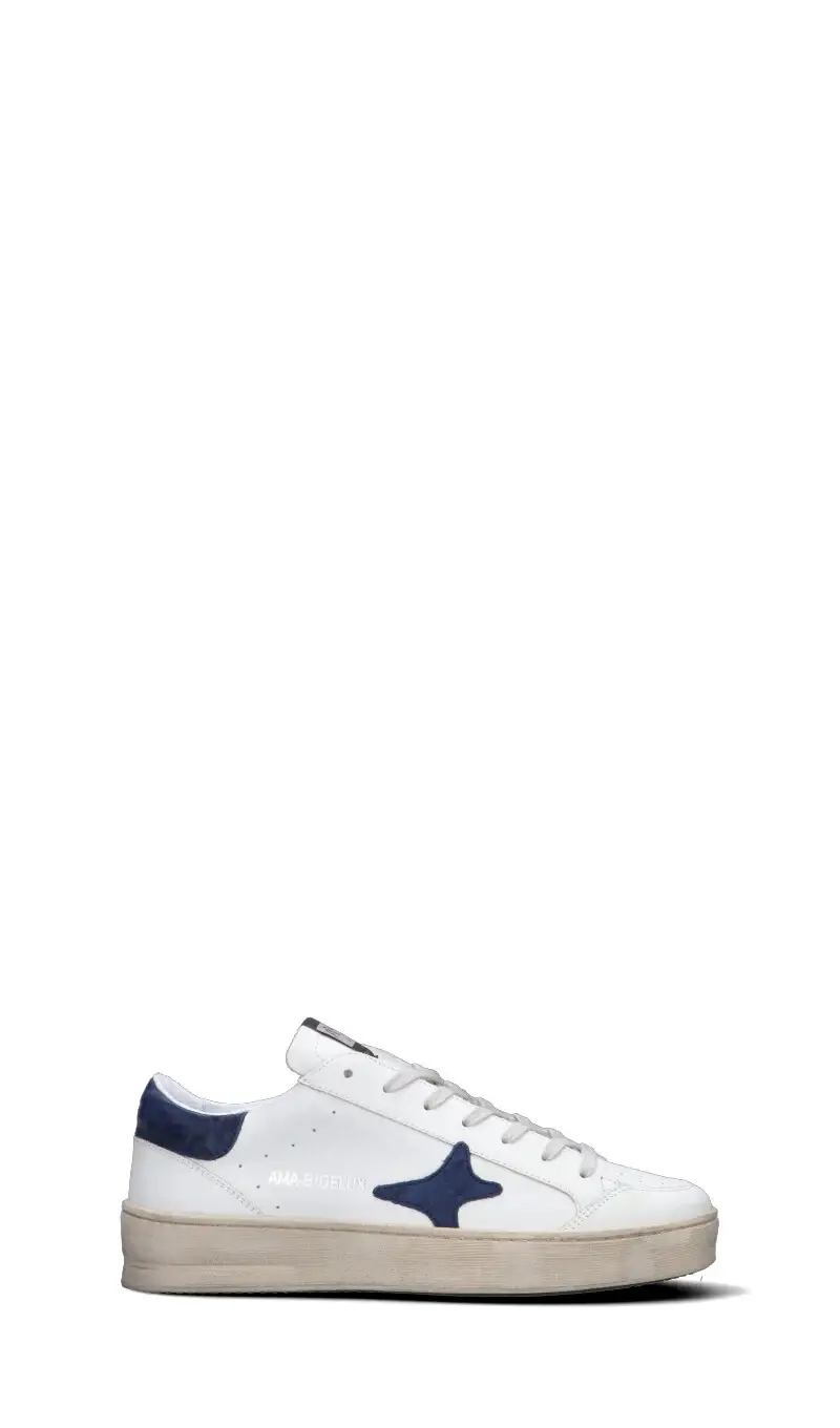 Sneaker uomo bianca/blu in pelle Vario