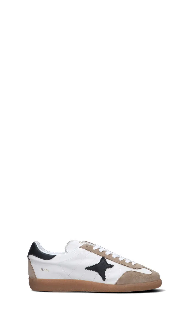 Sneaker uomo bianca/nera in pelle Vario