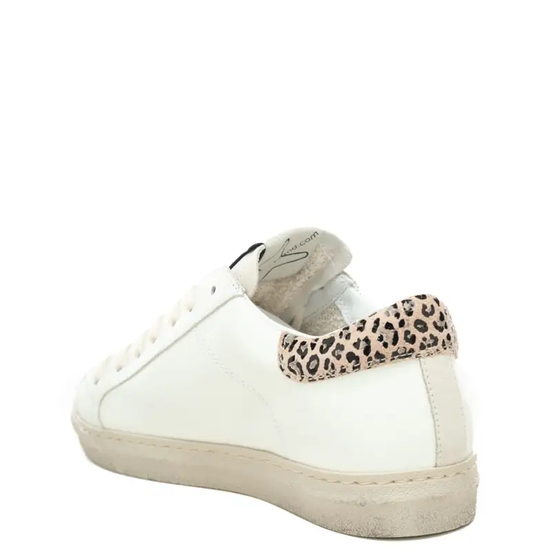 sneakers da donna con inserto animalier sul retro bianche miniatura 3