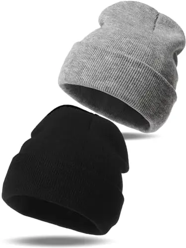 AMABILEMIA Cappello Uomo Invernale 2 Pezzi Berretto Donna Invernale in Maglia Cuffia Beanie Unisex Inverno Running