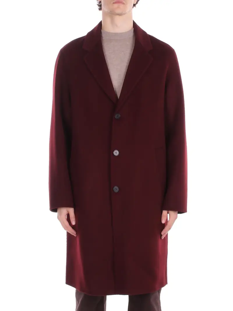 Cappotto Uomo AMARANTO Melanzana Cappotto