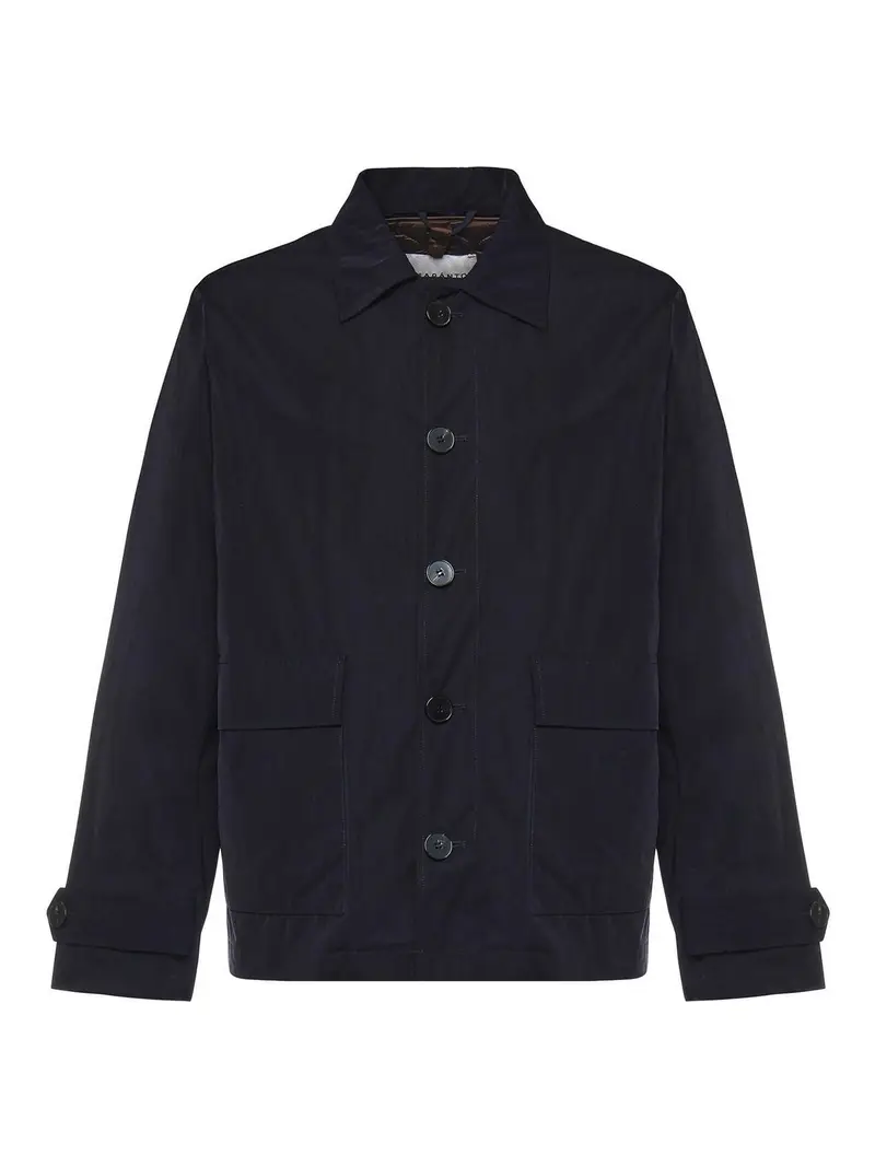 Giubbotto in Tessuto Tecnico Blu