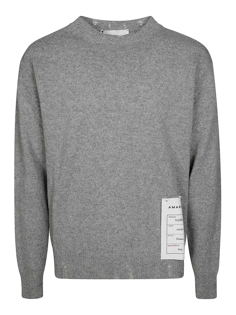 Maglia Girocollo Rotture Grigio