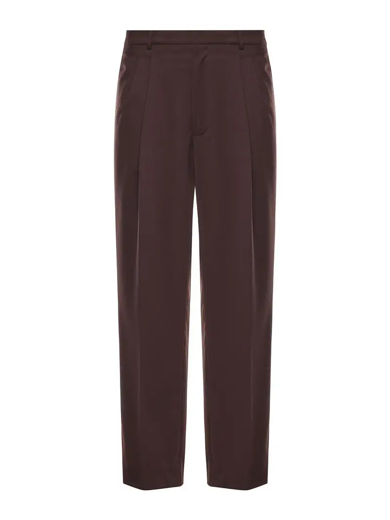 Pantaloni in misto lana Marrone Scuro