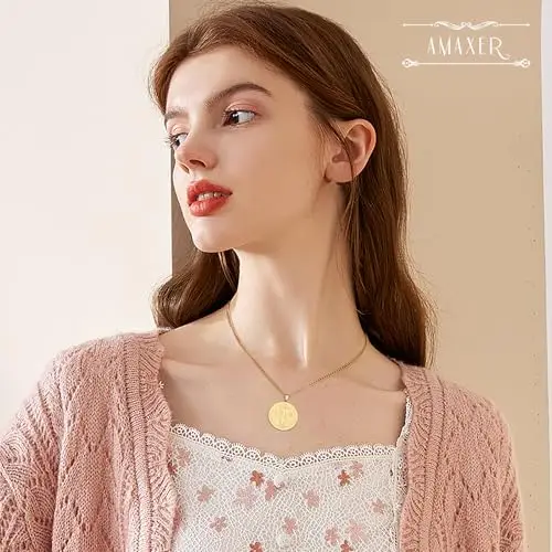 Amaxer Collana di San Benedetto di Nursia per donne, medagliette di protezione religiosa, amuleto, collana per donne e miniatura 3