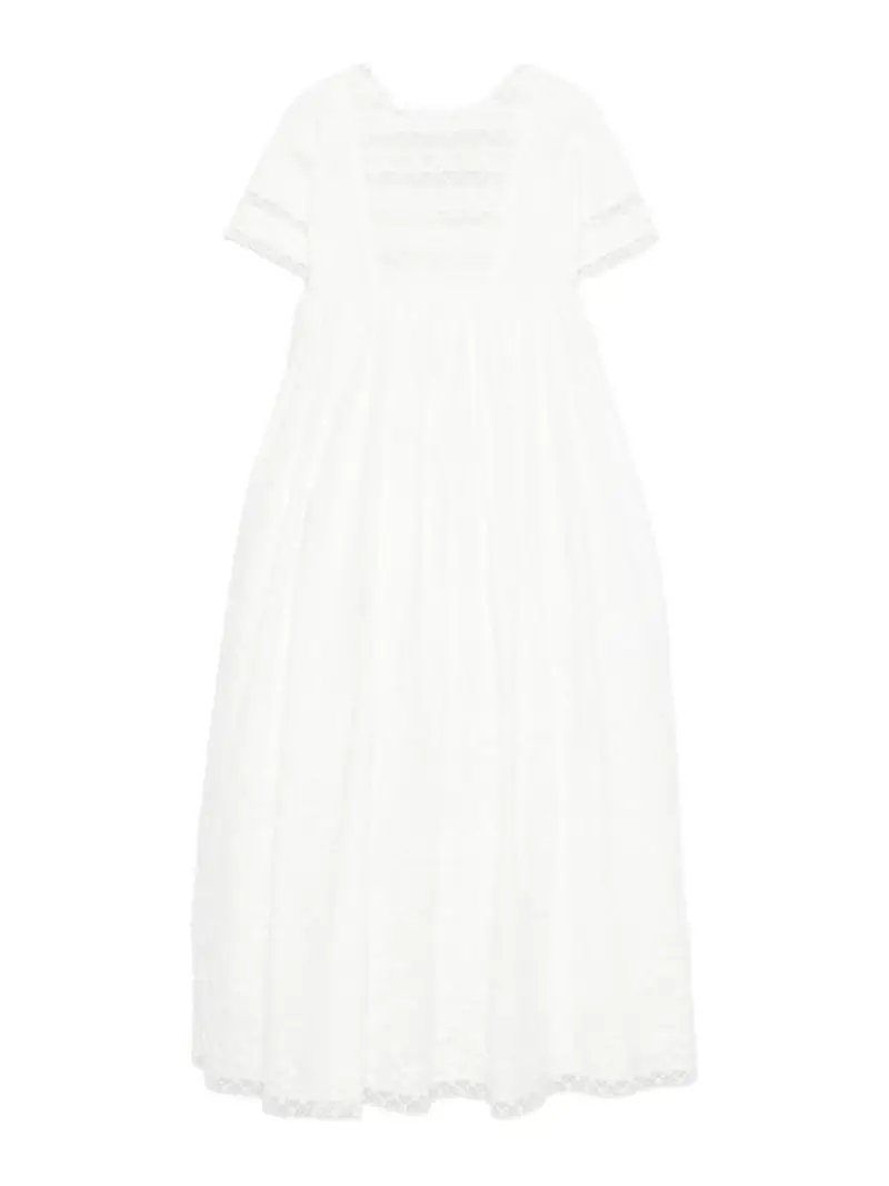 Abito Con Dettaglio In Pizzo Crema