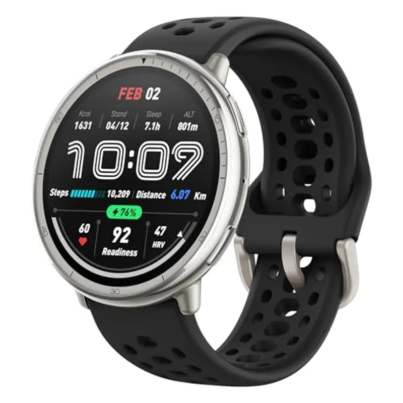 AMAZFIT Active 2 Smart Watch 44 mm, mappe GPS con direzione, fitness tracker, batteria 10 giorni, monitoraggio del sonno, oltre 160 modalità sport, resistente all'acqua, per Android e Apple iPhone,