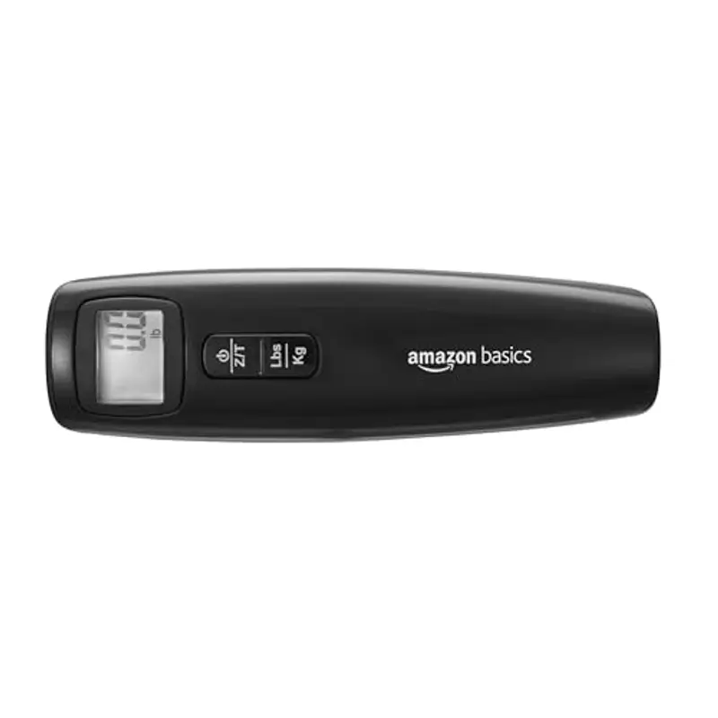 Amazon Basics Bilancia digitale pesa valigie, 13 x 3.7 x 5.7cm, Nero miniatura 2