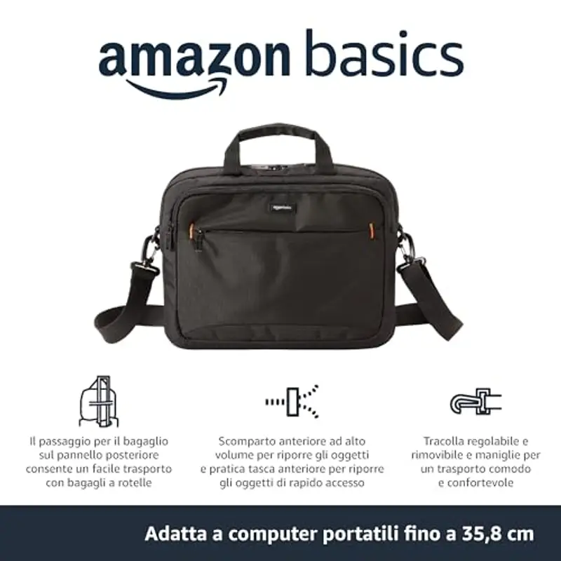 Amazon Basics Borsa a tracolla Nero 1915954 miniatura 2