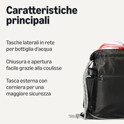 Amazon Basics Zaino sportivo Nero 3517760 miniatura 2
