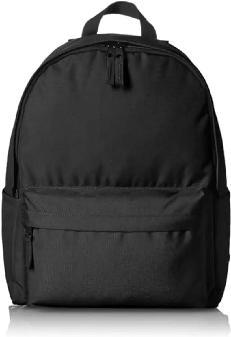 Amazon Basics - Zaino Classico/Casual/Scolastico, Nero, Confezione da 1
