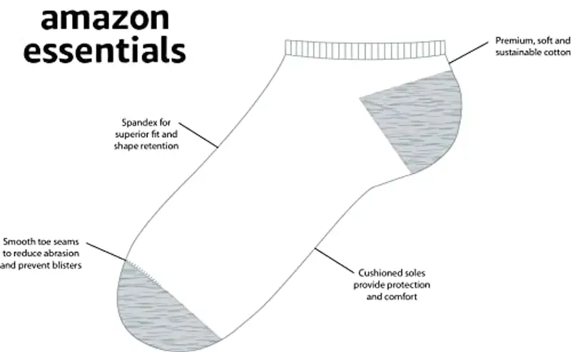 Amazon Essentials Calzino Corto in Cotone con Imbottitura Unisex Bambini e Ragazzi, 14 Paia, Bianco, 2-3 anni miniatura 2