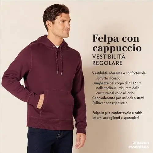 Amazon Essentials Felpa con Cappuccio, Non Apribile, Disponibile in Taglie Big & Tall Uomo, Blu Cobalto, XXL miniatura 2