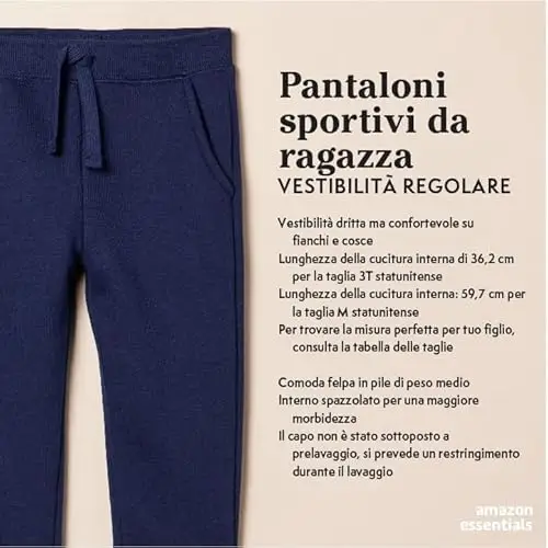 Amazon Essentials Joggers Bambine e Ragazze, Bianco, 2 Anni miniatura 2