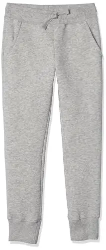 Amazon Essentials Joggers Bambine e Ragazze, Grigio Chiaro Puntinato, 9 Anni
