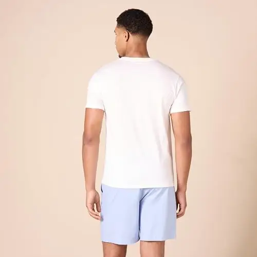 Amazon Essentials Maglietta Intima Con Scollo A V, Traspirante, In Cotone Uomo, Pacco da 6, Bianco, L miniatura 3