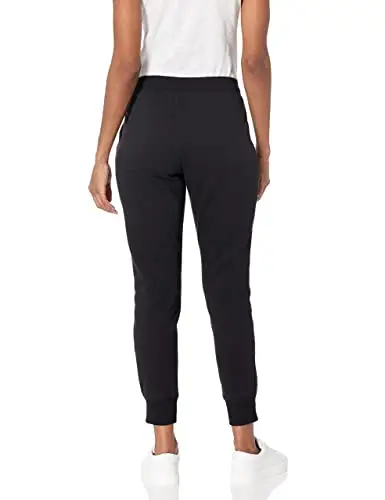 Amazon Essentials Pantaloni da Jogging in Pile con Risvolto (Disponibili in Taglie Forti) Donna, Nero, L miniatura 2
