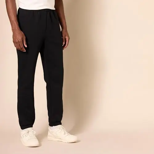 Amazon Essentials Pantaloni della Tuta Felpati Stretti alle Caviglie (Disponibile nelle Taglie Big & Tall) Uomo, Nero miniatura 3