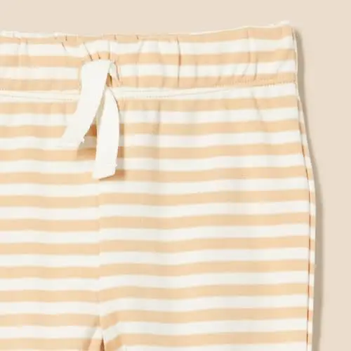 Amazon Essentials Pantaloni Senza Chiusura in Cotone Unisex Bimbi, Pacco da 3, Grigio Talpa/Lion E Pony/Righe, 0 miniatura 3