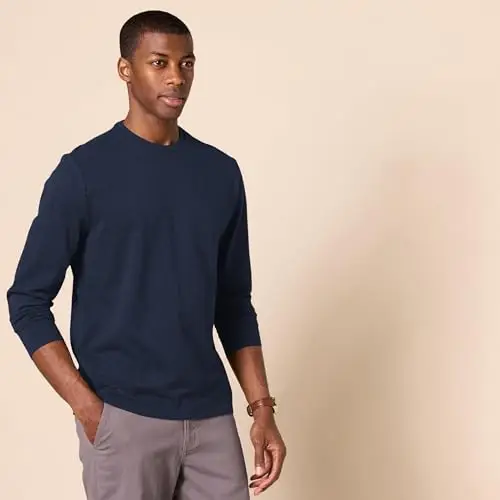 Amazon Essentials T-shirt Uomo Blu 2983395 miniatura 2