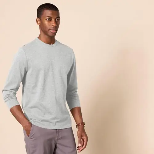 Amazon Essentials T-shirt Uomo Grigio 2983394 miniatura 2