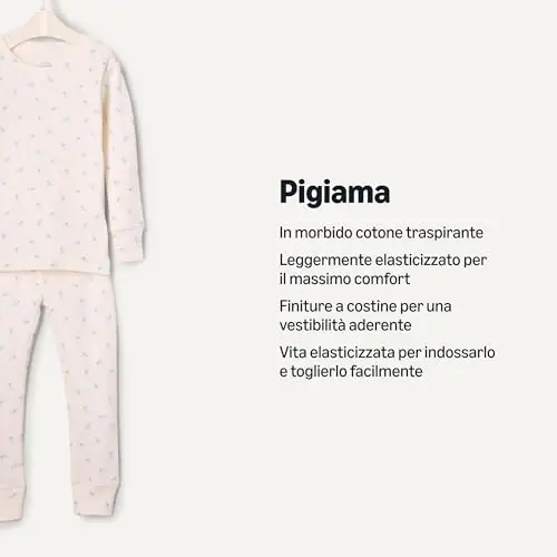 Amazon Essentials x Sofia Grainge Pigiami in Cotone Aderenti Unisex Bimbi, Pacco da 2, Celeste/Coniglietti Piccoli, 12 miniatura 2