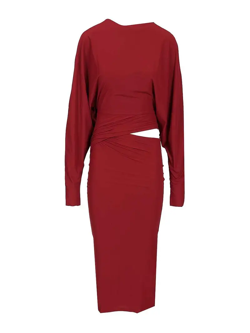Abito Midi Karen Rosso Scuro