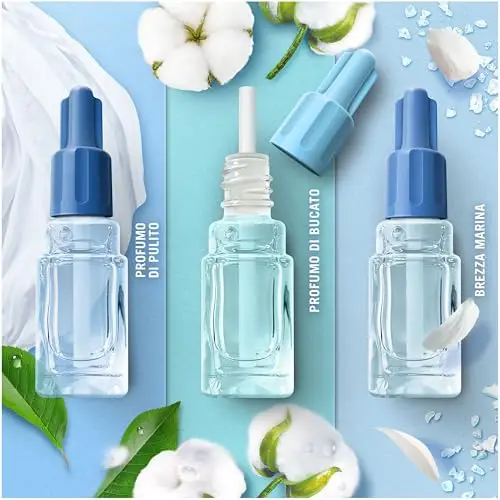 Ambi Pur 3Volution Profumatore per Ambienti, Diffusore Elettrico e 4 Ricariche, Fragranza Nuvole di Cotone, tecnologia miniatura 3