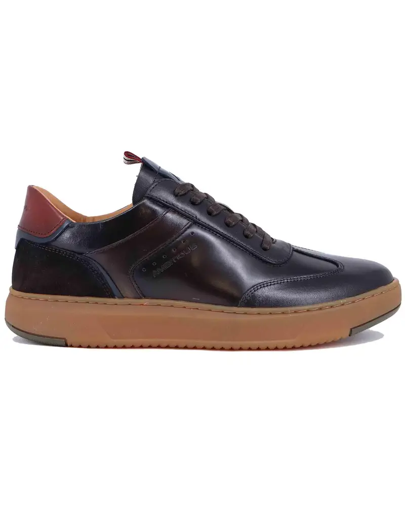 Sneakers uomo in pelle testa di moro Uomo 13714 014