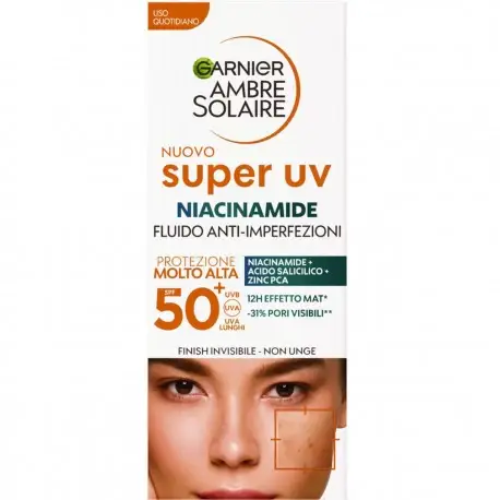 Super Uv Niacinamide Fluido Anti Imperfezioni Viso Spf50+ 40 Ml