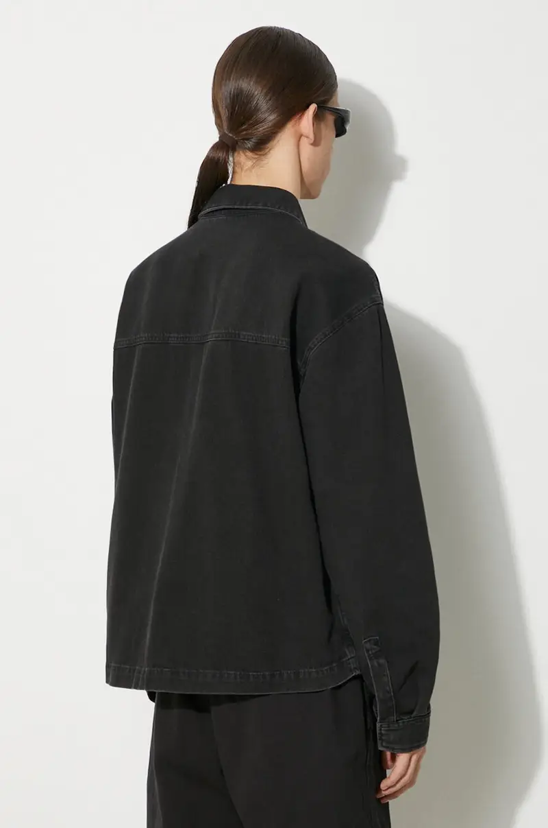 camicia in cotone Boxy Fit Longleeve Denim Shirt uomo colore nero BMYD002S24DEN miniatura 3