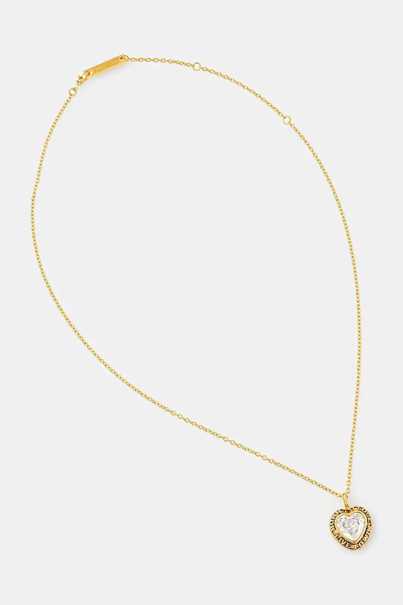 collana d'argento Heart Class Ring Charm Necklace 12114803 Oro