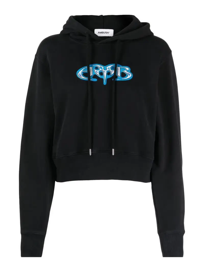 Con cappuccio per bambini grafici AMB Nero