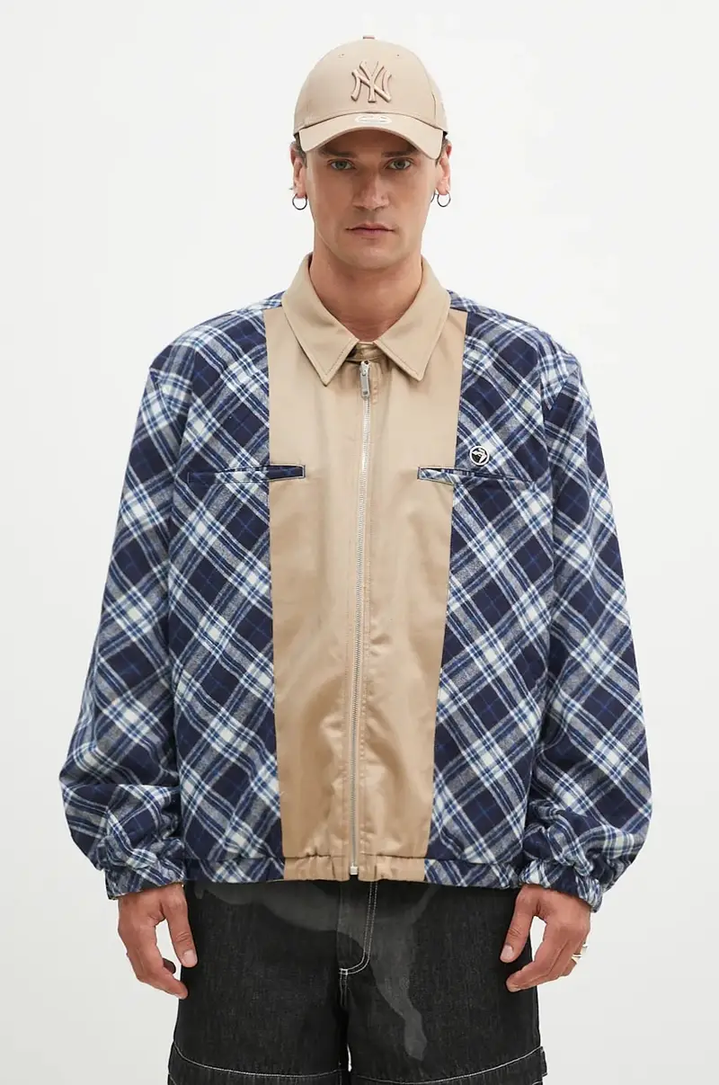 giacca reversibile Chinos Blouson uomo colore blu navy BMEM002F24FAB0014661