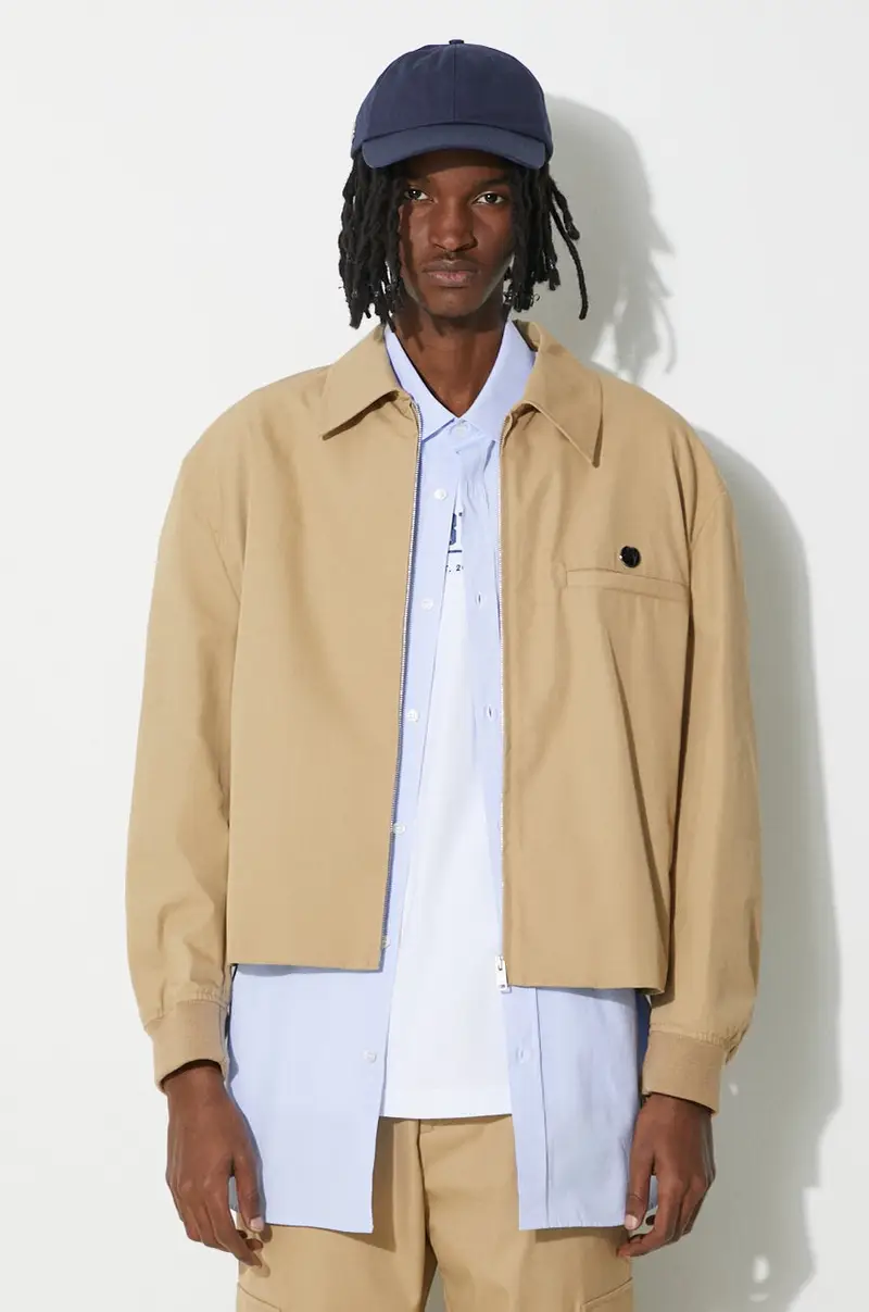 giacca Sponge Mix Jacket uomo colore beige BMEM001S24FAB