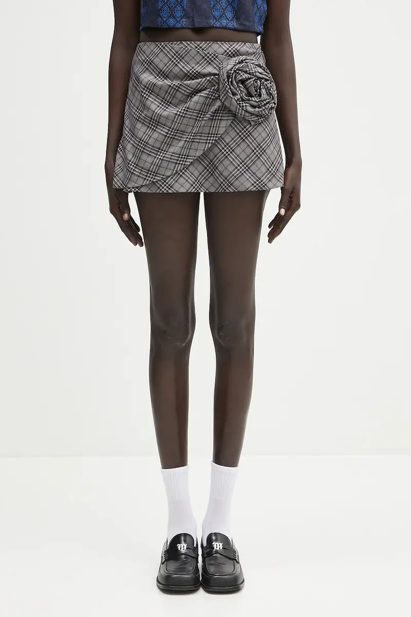 gonna in lana Check Rose Skirt colore grigio 12115390