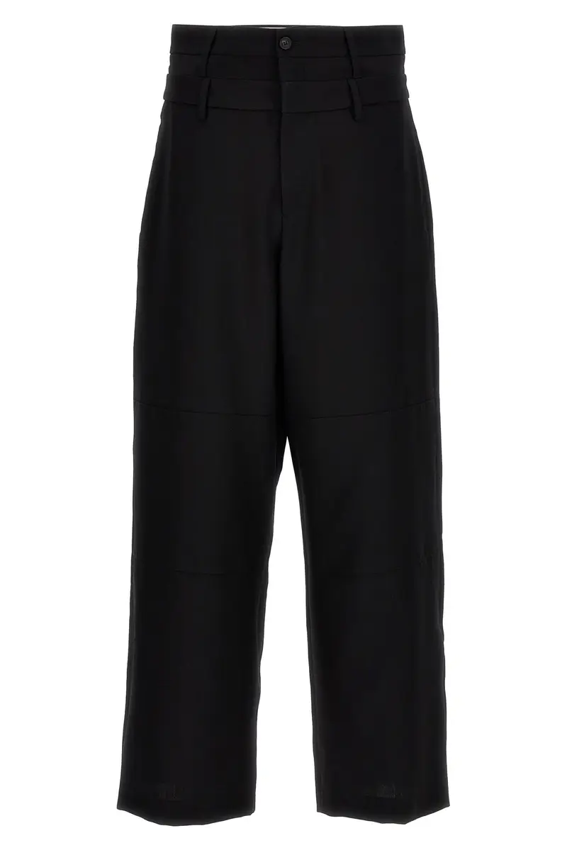 Pantalone Double Belted Nero