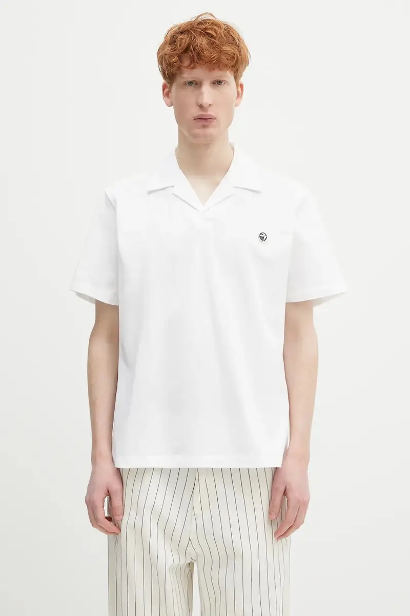 polo in cotone Polo Shirt colore bianco 12115323