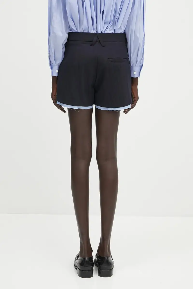 shorts con aggiunta di lana Layered Suit Short Pants colore blu navy 12115378 miniatura 3